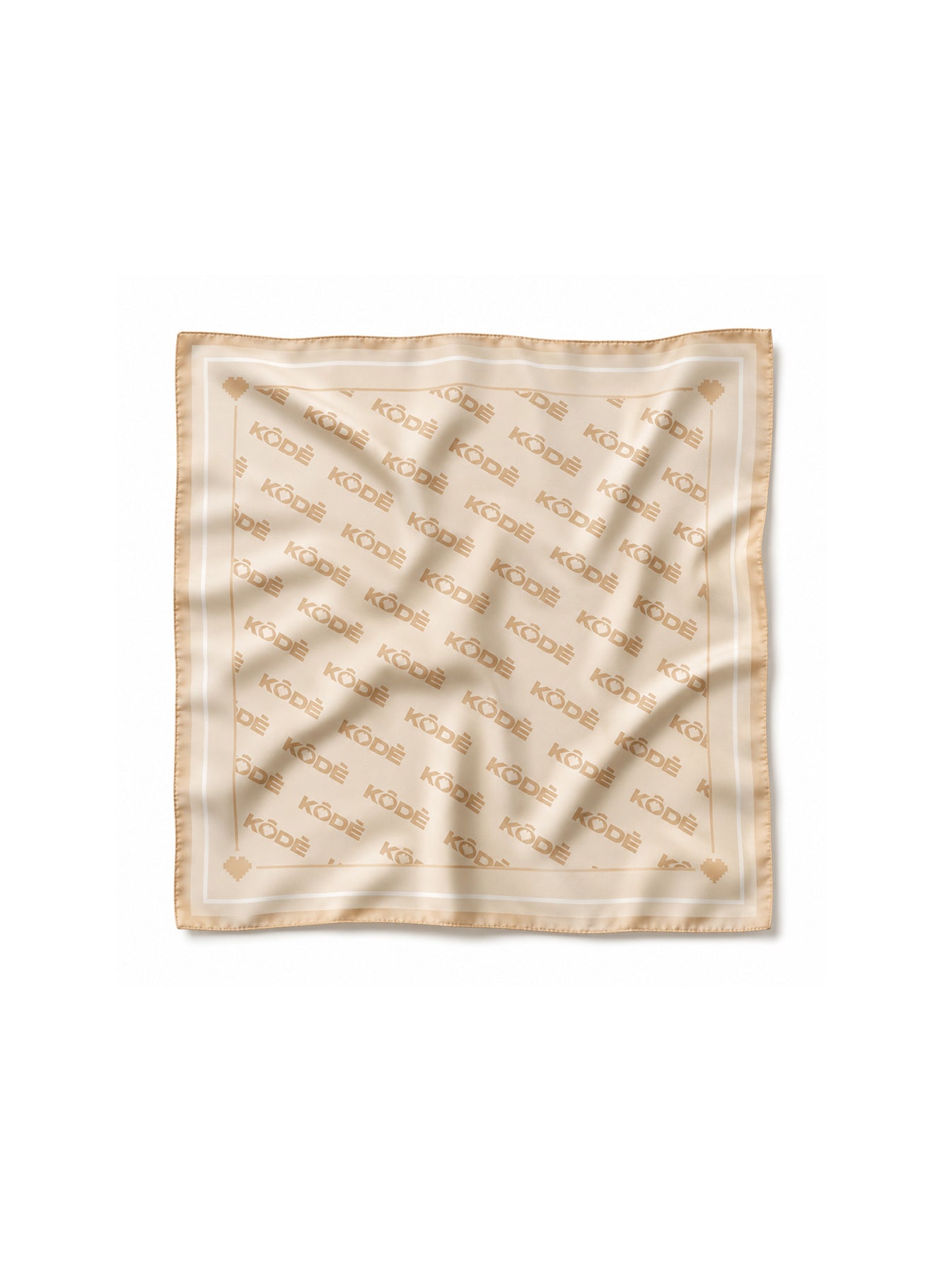 Kôdè Cream Monogram Bandana