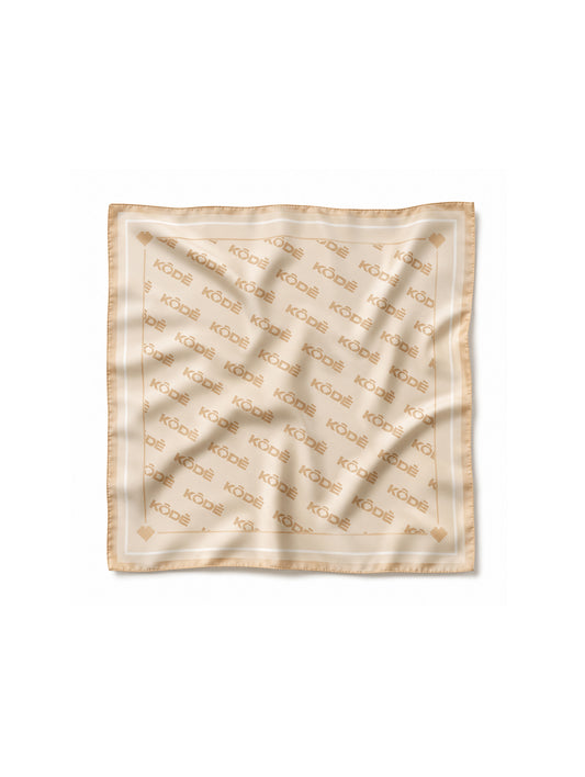 Kôdè Cream Monogram Bandana